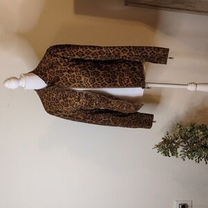 Super cute Baccini Leopard print jacket